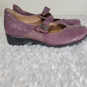 Sanita Purple Flats with Black Soles